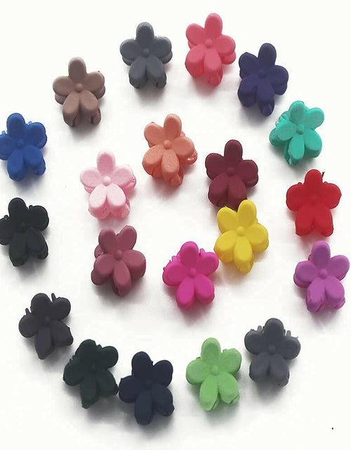 Load image into Gallery viewer, CYHYII 20Pcs Mini Colorful Flower Hair Pins Clips Barrettes Plastic
