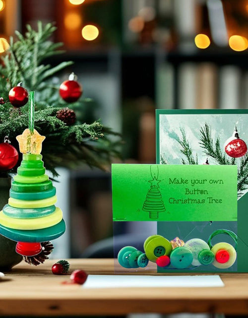 Load image into Gallery viewer, Vrogadso DIY Button Christmas Tree Ornament Kit Multicolor Standard Size
