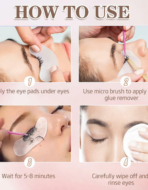 Load image into Gallery viewer, Anforlin Lash Remover Kit 10g Peach Scent with Eye Pads Brushes Tweezers
