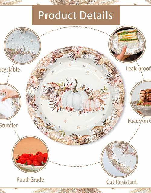 Load image into Gallery viewer, MEHOFOND Boho Fall Pumpkin Baby Shower Decorations 194 Pcs Floral Set
