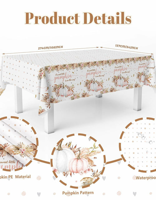 Load image into Gallery viewer, MEHOFOND Boho Fall Pumpkin Baby Shower Decorations 194 Pcs Floral Set

