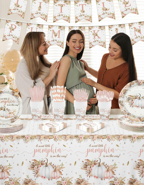 Load image into Gallery viewer, MEHOFOND Boho Fall Pumpkin Baby Shower Decorations 194 Pcs Floral Set
