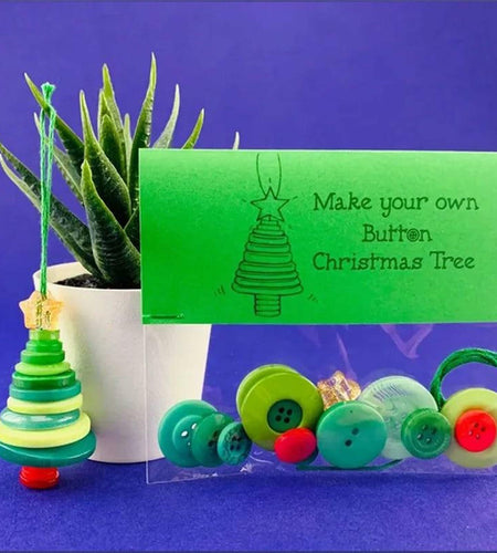 Vrogadso DIY Button Christmas Tree Ornament Kit Multicolor Standard Size