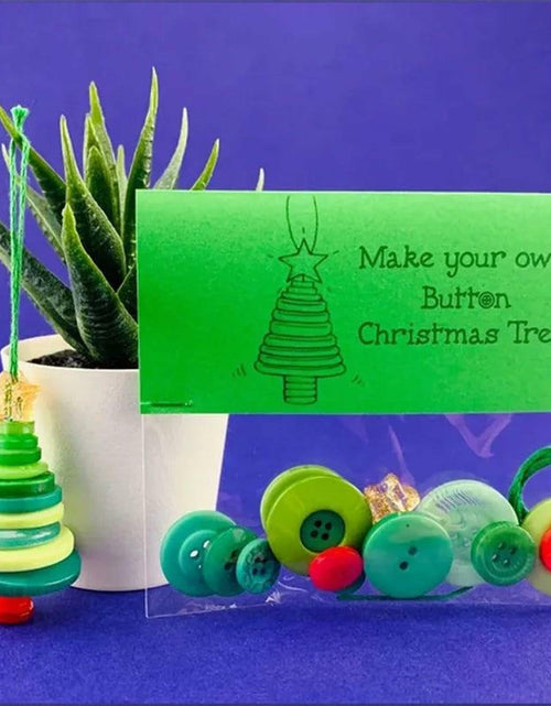 Load image into Gallery viewer, Vrogadso DIY Button Christmas Tree Ornament Kit Multicolor Standard Size
