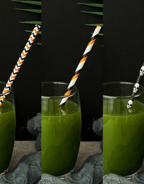 Load image into Gallery viewer, YAOSHENG Halloween Paper Straws 200pcs Biodegradable Mixed Styles Party
