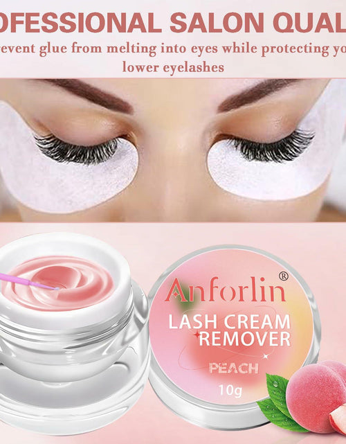 Load image into Gallery viewer, Anforlin Lash Remover Kit 10g Peach Scent with Eye Pads Brushes Tweezers
