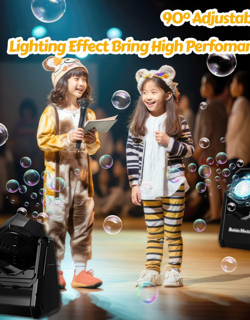 Load image into Gallery viewer, LunaVitalia Bubble Machine Automatic Bubble Blower 90° Adjustable Battery

