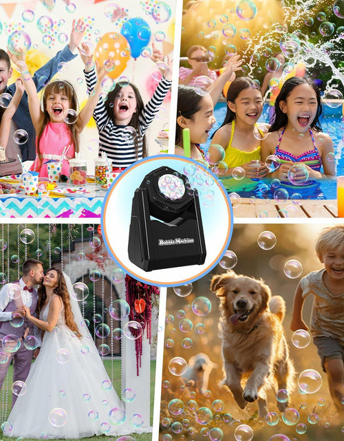 Load image into Gallery viewer, LunaVitalia Bubble Machine Automatic Bubble Blower 90° Adjustable Battery
