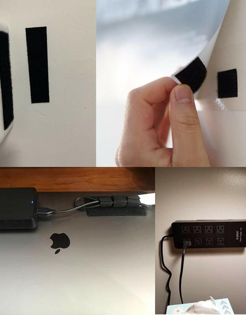 Load image into Gallery viewer, Melsan 1x4in Hook and Loop Strips Adhesive Black 15 Sets Strong Mounting Tape
