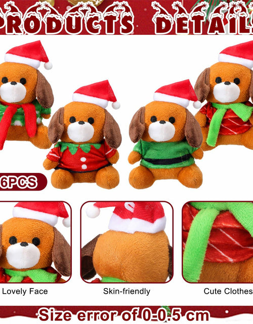 Load image into Gallery viewer, VioraWhite 16 Pack Mini Stuffed Dogs Plush Toys Colorful 4 Inches
