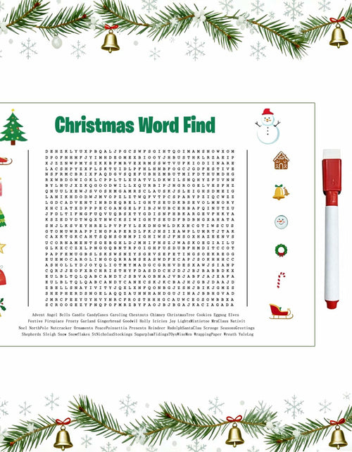 Load image into Gallery viewer, Christmas Word Search Poster Jumbo 36x24in 50 Words Holiday Game
