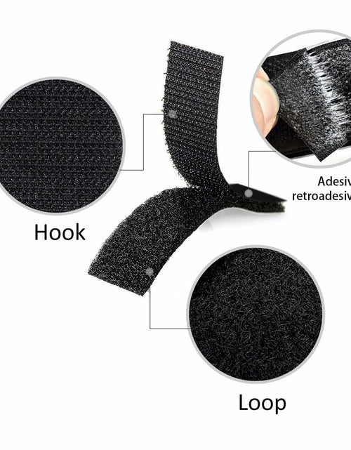 Load image into Gallery viewer, Melsan 1x4in Hook and Loop Strips Adhesive Black 15 Sets Strong Mounting Tape
