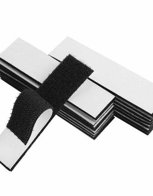 Load image into Gallery viewer, Melsan 1x4in Hook and Loop Strips Adhesive Black 15 Sets Strong Mounting Tape
