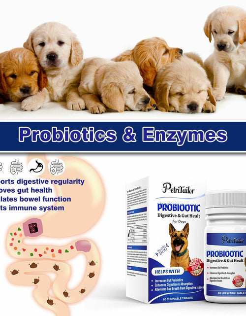 Load image into Gallery viewer, PetriTailor Probiotics Supplement for Dogs Digestive Enzymes Prebiotics
