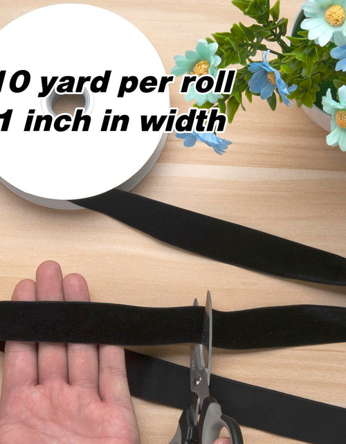 Load image into Gallery viewer, Coowayze Navy Blue Velvet Ribbon 1 Inch x 10 Yards Vintage Polyester
