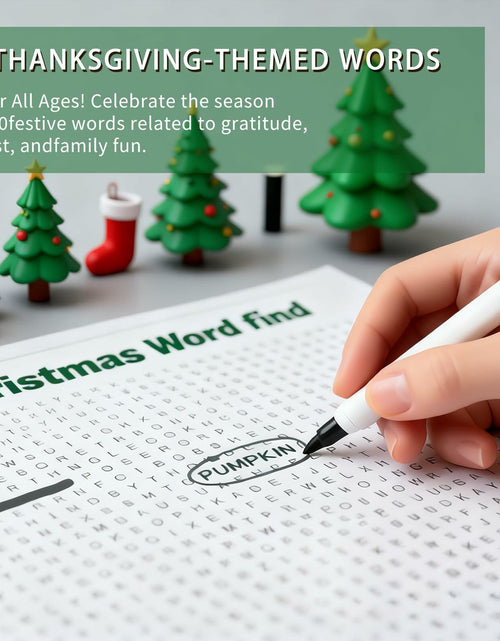 Load image into Gallery viewer, Christmas Word Search Poster Jumbo 36x24in 50 Words Holiday Game

