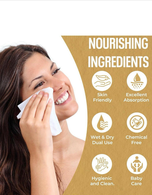 Load image into Gallery viewer, LUXUZ Facial Cleansing Cloths Ultra Soft Dry Wipes XL 60 Count

