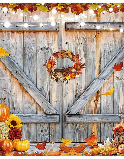 Load image into Gallery viewer, YYNXSY Rustic Christmas Barn Wood Door Backdrop Bronze 8x6FT
