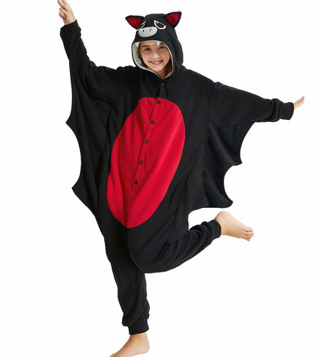 Unpifolov Kids Bat Cosplay Costume Jumpsuit Black Size S