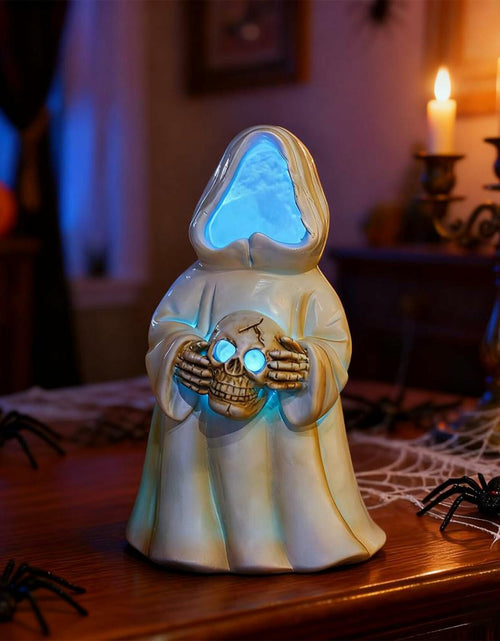 Load image into Gallery viewer, Goodeco LED Ghost Figurine Light-Up Spooky Resin Decoration Off-White
