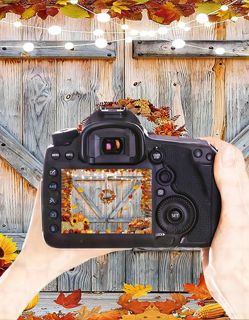 Load image into Gallery viewer, YYNXSY Rustic Christmas Barn Wood Door Backdrop Bronze 8x6FT
