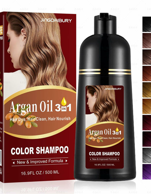 Load image into Gallery viewer, TYAYW Dark Wine Red Hair Dye Shampoo 3-in-1 with Argan Oil 16.9oz
