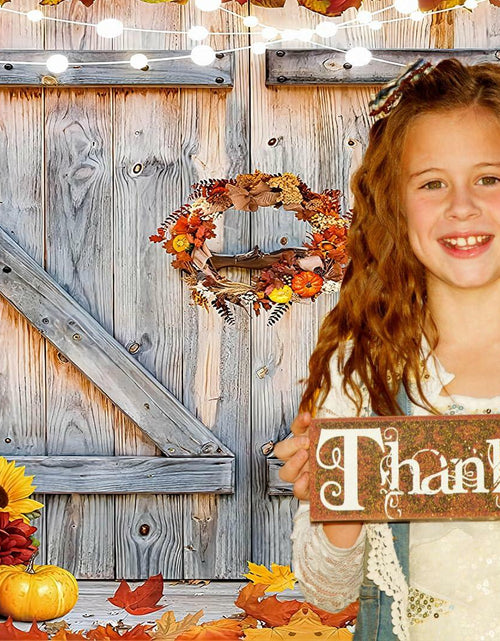 Load image into Gallery viewer, YYNXSY Rustic Christmas Barn Wood Door Backdrop Bronze 8x6FT
