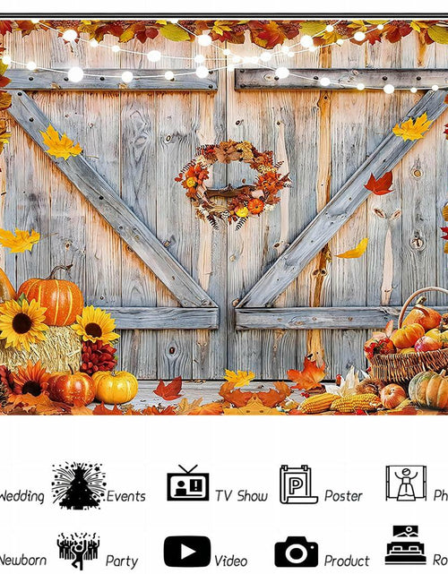 Load image into Gallery viewer, YYNXSY Rustic Christmas Barn Wood Door Backdrop Bronze 8x6FT
