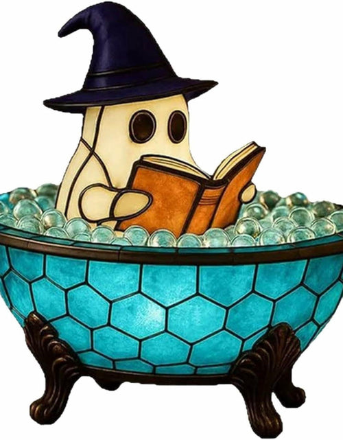 Load image into Gallery viewer, WoduYrt Halloween Ghost Bubble Bath Lamp Blue LED Night Light Decor
