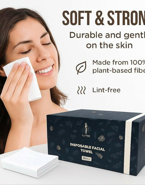 Load image into Gallery viewer, LUXUZ Facial Cleansing Cloths Ultra Soft Dry Wipes XL 60 Count
