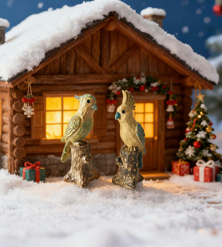Blowind Snow Village National Lampoon's Christmas Parrot Resin Figurine