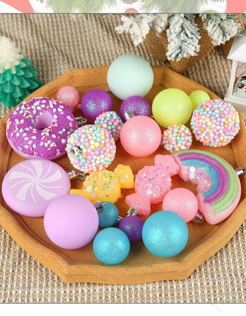 Load image into Gallery viewer, ROSELEAF Christmas Tree Ornaments Set 40 Pack Shatterproof Pink Purple Green
