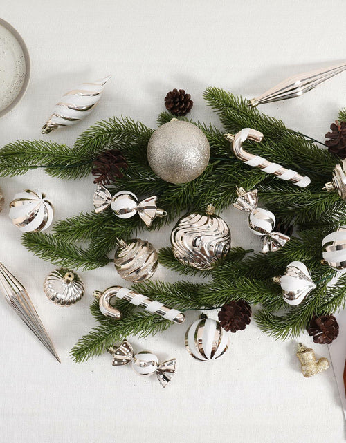 Load image into Gallery viewer, 5th LILY Christmas Ball Ornaments Set Shatterproof 24 PCS Champagne Plastic
