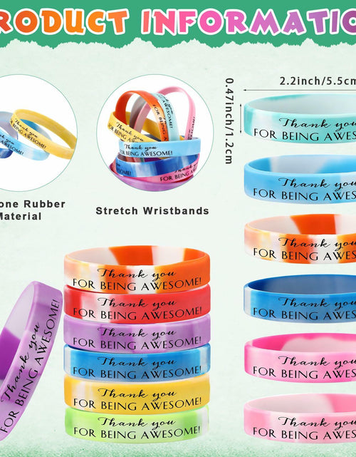Load image into Gallery viewer, Sieral 120 Pcs Valentine Motivational Silicone Wristbands Joyous Color

