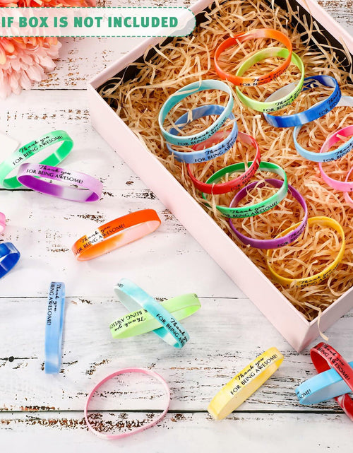 Load image into Gallery viewer, Sieral 120 Pcs Valentine Motivational Silicone Wristbands Joyous Color
