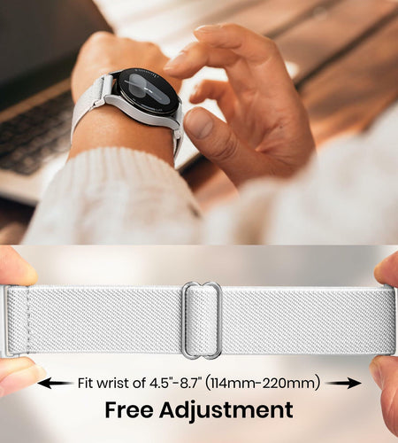 Chauard 8Pack Nylon Elastic Watch Bands for Samsung Galaxy Watch 20mm MultiColor