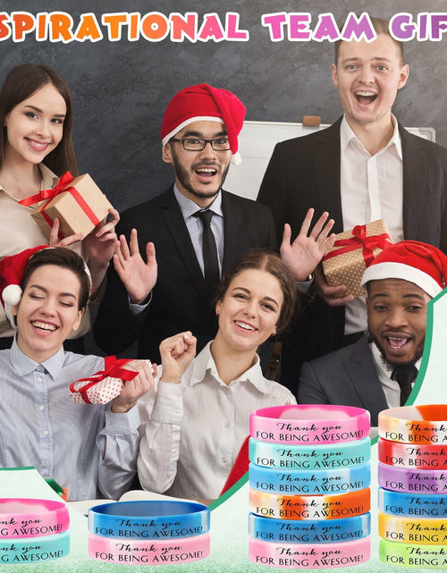 Load image into Gallery viewer, Sieral 120 Pcs Valentine Motivational Silicone Wristbands Joyous Color
