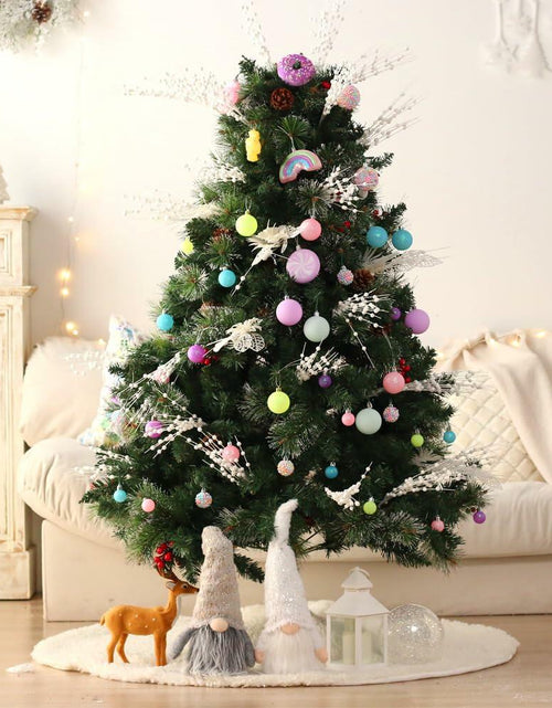 Load image into Gallery viewer, ROSELEAF Christmas Tree Ornaments Set 40 Pack Shatterproof Pink Purple Green
