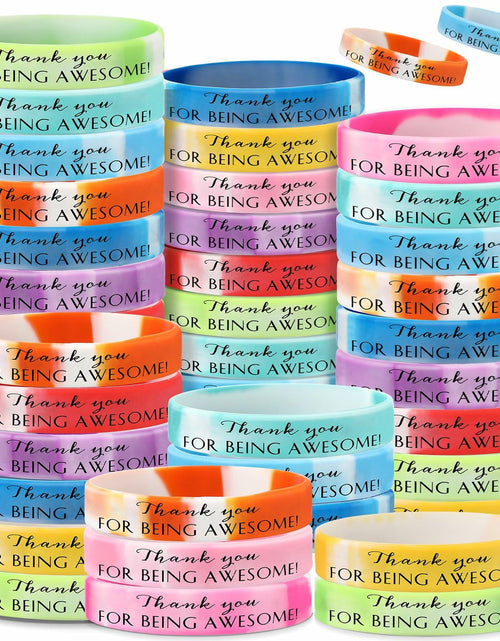 Load image into Gallery viewer, Sieral 120 Pcs Valentine Motivational Silicone Wristbands Joyous Color
