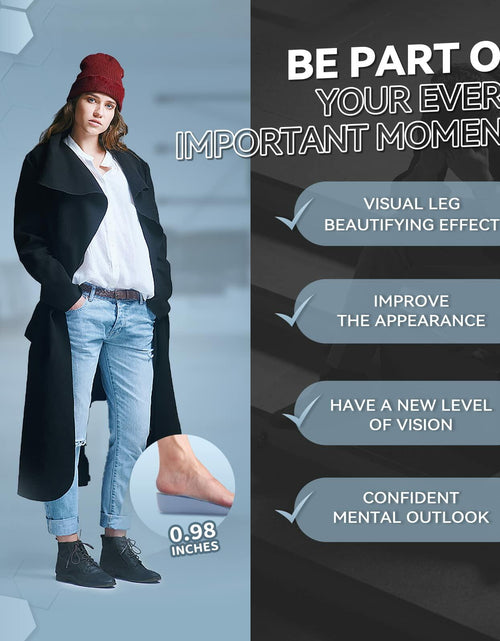 Load image into Gallery viewer, DynWalker Men Shoe Lifts Height Increasing Insoles Blue Size L
