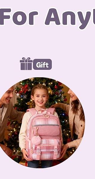 Load image into Gallery viewer, KEBEIXUAN Backpack Set 3PCS School Lunch Box Pencil Case Pink 11.81x7.87x17.32
