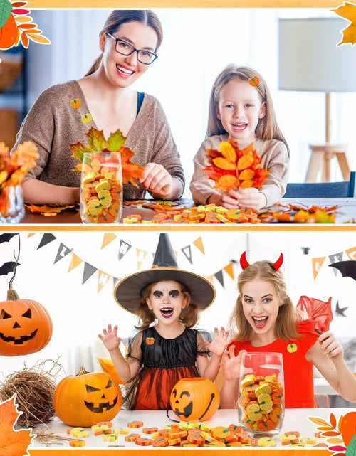 Load image into Gallery viewer, kaiolbly 80pcs Mini Pumpkins Polymer Clay Ornaments Multi Color 20mm Fall

