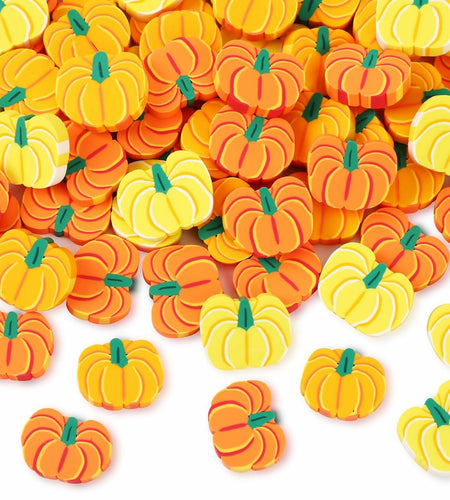 kaiolbly 80pcs Mini Pumpkins Polymer Clay Ornaments Multi Color 20mm Fall