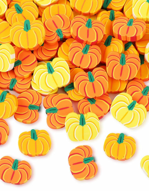 Load image into Gallery viewer, kaiolbly 80pcs Mini Pumpkins Polymer Clay Ornaments Multi Color 20mm Fall
