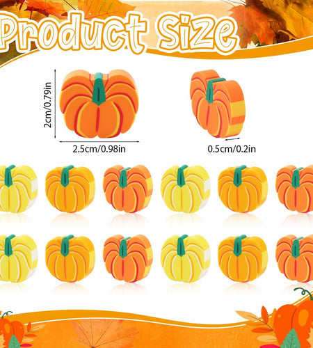 kaiolbly 80pcs Mini Pumpkins Polymer Clay Ornaments Multi Color 20mm Fall