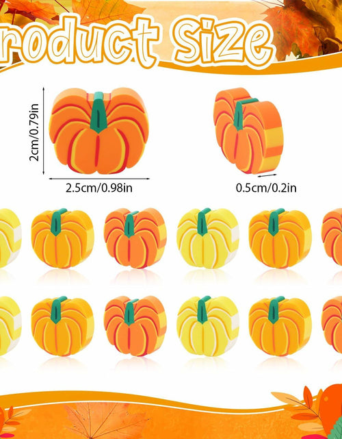Load image into Gallery viewer, kaiolbly 80pcs Mini Pumpkins Polymer Clay Ornaments Multi Color 20mm Fall
