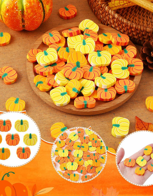 Load image into Gallery viewer, kaiolbly 80pcs Mini Pumpkins Polymer Clay Ornaments Multi Color 20mm Fall
