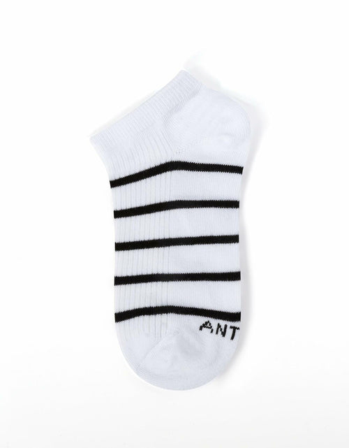 Load image into Gallery viewer, ANT21T Athletic Ankle Socks Low Cut Gray White Black Blue 4 Pairs
