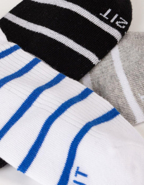 Load image into Gallery viewer, ANT21T Athletic Ankle Socks Low Cut Gray White Black Blue 4 Pairs
