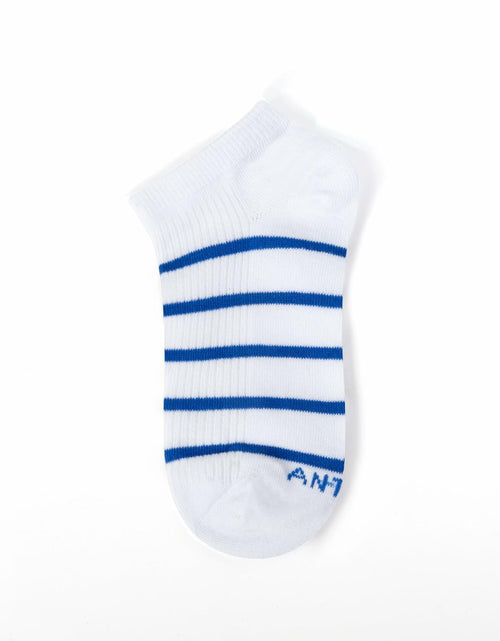 Load image into Gallery viewer, ANT21T Athletic Ankle Socks Low Cut Gray White Black Blue 4 Pairs
